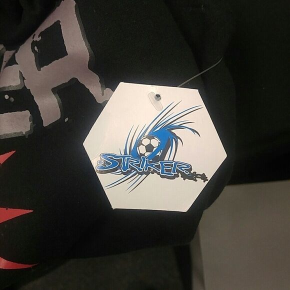 BOY'S BLACK & RED HOODIE WITH "STRIKER" LOGO. - Picture 6 of 6